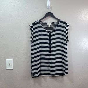 Stripped sheer chiffon Ann Taylor Loft size small